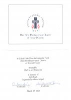 First Presbyterian Church of Ho. Co.