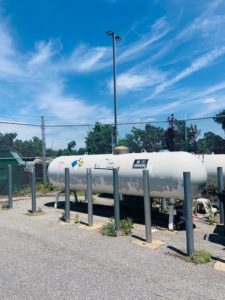propane refill station at Clarks Ace Hardware